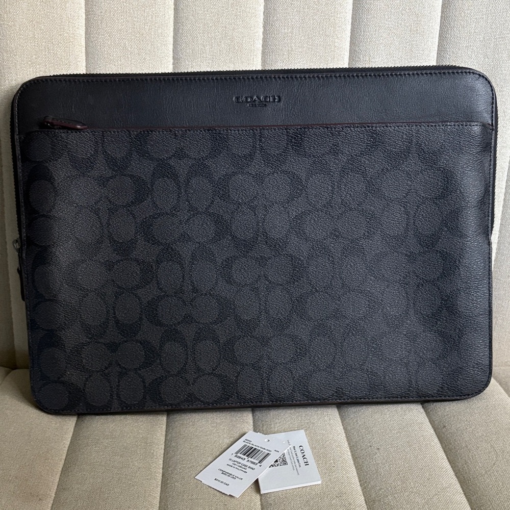 Coach Signature Black Laptop Bag